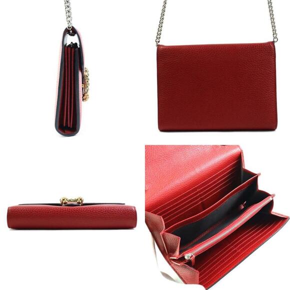 GUCCI Red Leather Wallet - Picture 2 of 5